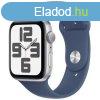 Apple Watch SE GPS 44mm Silver Aluminium Case with Denim Spo