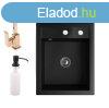 Grnit Mosogat NERO Parma + Design Rose-Gold csaptelep + ad