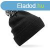 Beechfield Tli sapka pomponnal Snowstar Recycled - Fekete /