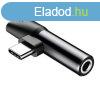 BASEUS audi adapter (3.5mm jack+Type-C aljzat - Type-C) FEK