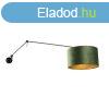 Fali lmpa fekete, zld brsony rnykolval, 35 cm llthat