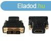 Kbel CABLEXPERT red. HDMI - DVI, F/M, aranyozott rintkezk