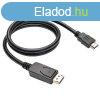 Kbel C-TECH DisplayPort/HDMI, 2m, fekete