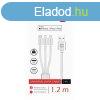 Adatkbel Swissten textil 3 in 1, 1,2 m, Lightning, 2 x USB-