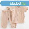 Baba muszlin szett pl s nadrg New Baby beige