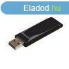 USB drive 64GB, USB 2.0, VERBATIM "Slider", fekete
