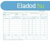 Kszlet tads tvteli bizonylat 8tteles 25x4 lapos tmb A
