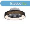 Mennyezeti ventiltor fekete 47 cm LED-del, fnyerszablyz