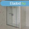 Welland DD-160 elhzhat zuhanyajt - 160 cm - fekete profil