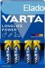 Elem, AA ceruza, 4 db, VARTA "Longlife Power"