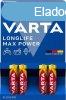 Elem, AAA mikro, 4 db, VARTA "Longlife Max Power"