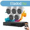Hikvision ColorVu 5 kamers IP dome kamera rendszer 4MP szn