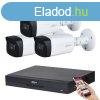 Dahua 3 kamers 8MP 4K kamera rendszer szett 40 mter jjell