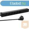 Legrand elosztsor(PDU), 19", 1U, 6 aljzat, gyermekvde