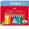 Zsrkrta, hromszglet, FABER-CASTELL , 12 klnbz szn