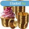 Muffin papr arany 50 db-os kszlet
