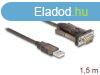 DeLock USB-A 2.0 to RS-232 D-Sub 9 cable male/male 1,5 m Bla