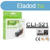 Canon -hoz, CLI-521Bk fekete chipes utngyrtott tintapatron