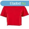 Build Your Brand Rvid ujj ni crop top pl - Piros | 2XL