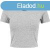 Build Your Brand Rvid ujj ni crop top pl - Szrke | 4XL