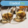 Csavart whisky pohr szett kkockval 2 db
