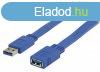 USB 3.0 USB A dugasz ? USB A aljzat lapos hosszabbtkbel, 