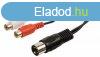 Sztere Audio Kbel DIN 5-Plus Dug - 2x RCA Aljzat 0.20 m