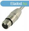 XLR-Adapter 6.35 mm-es Dug - XLR 3-Plus Aljzat Ezst
