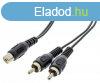 Mlynyom Audio Kbel 2x RCA Dug - RCA Aljzat 0.20 m Fekete