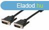 DVI Kbel DVI-D 24+1p Ts - DVI-D 24+1p Ts 3.00 m Fekete