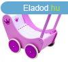 Fa jtk babakocsi gynemvel, rzsaszn